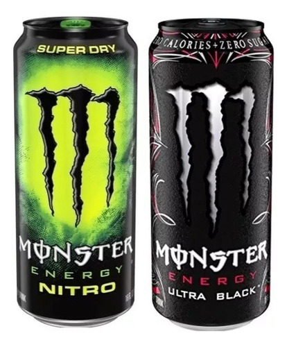 Dos Latas De Monster Energy Nitro Super Dry Y Ultra Back