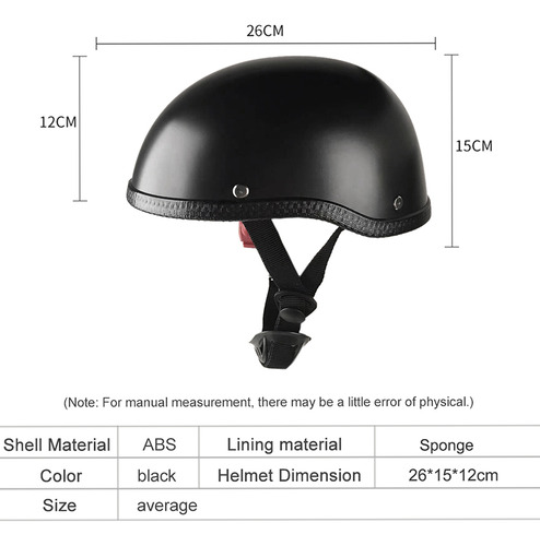 Casco De Seguridad Negro Mate Abierto Para Casco Facial