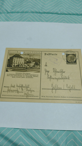 Alemania  Postal 3er Reich Preimpresa Año 1940