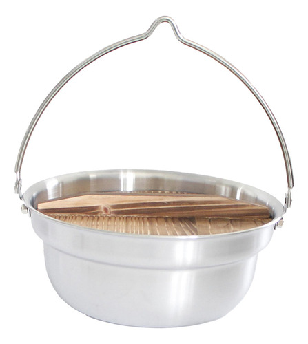 Olla De Camping Con Tapa De Madera, Olla De 4.5l 19cmx10.5cm