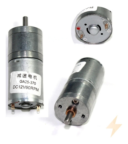 Motor De 12v Dc Con Caja De 60rpm