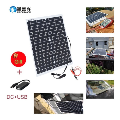 Kit Painel Solar 20w Célula Fotovoltaica  