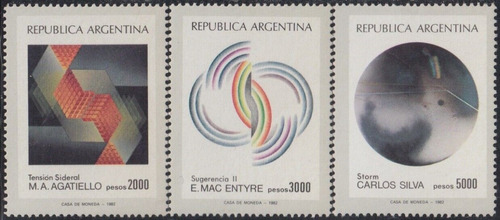 1982 Espamer 81 Argentina (sellos Entrecinta) Gj2057/59 Mint