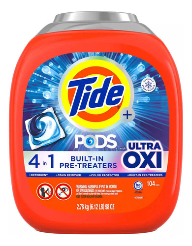 Detergente En Cápsulas Con Ultra Oxi Tide 2.78 Kg
