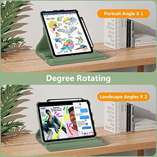 Funda Para iPad 10th Generacion Giratoria 360 - Verde Salvia