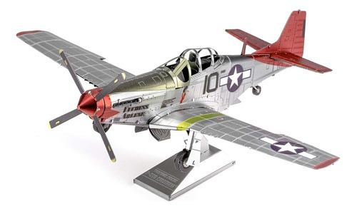 Fascinations Iconx Tuskegee Aviador P 51d Mustang Cola Roja