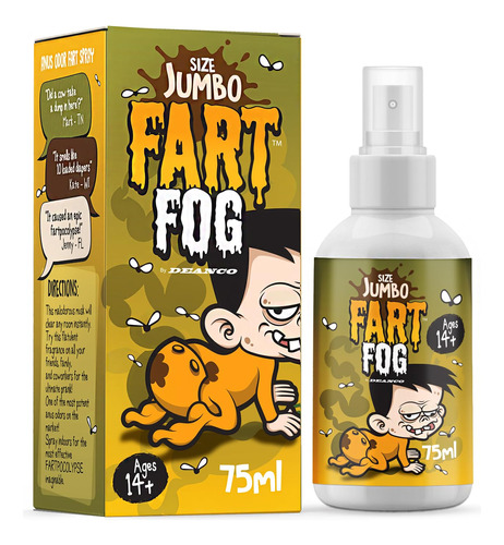 Deanco Fart Fog - Espray Gigante De 2.5 Fl Oz, Extra Fuerte,