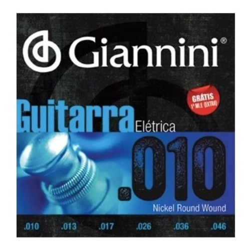 Encordoamento Giannini Guitarra 0.10 3 Unidades