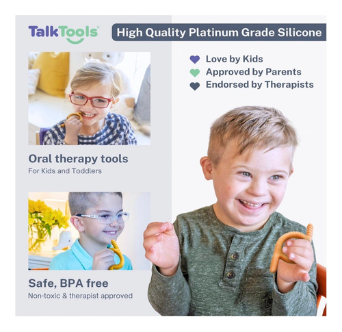 Talktools Mordedero Baby Chewy Sensorial Motor Oral/ Mordida Naranja Naranja