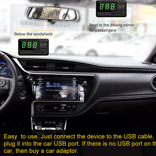 L Velocímetro Gps Digital Universal Hud For Coche Con