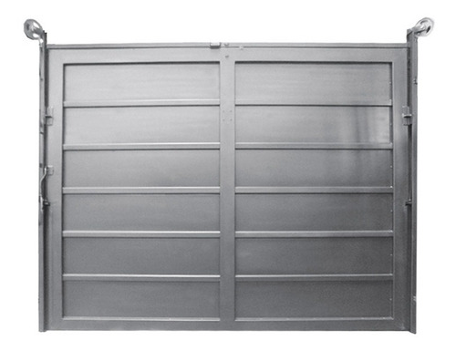 Porton Automatico Levadizo De Chapa 20 Grande 2.70 X 2.35 Con Apliques Color Gris Oscuro