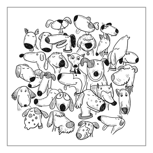 Sello Transparente De Silicona Con Fondo De Perro Para Álbum