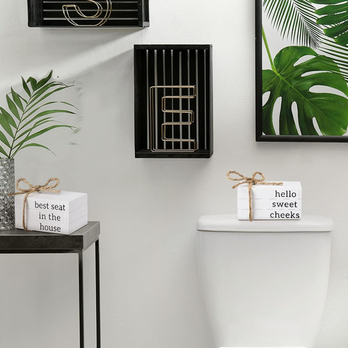Mini Libro De Madera Estilo Clásico Para Decorar Baño Y Coci