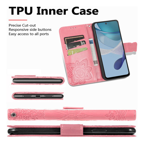 Funda Tipo Cartera Butterfly Para Motorola Kickstand