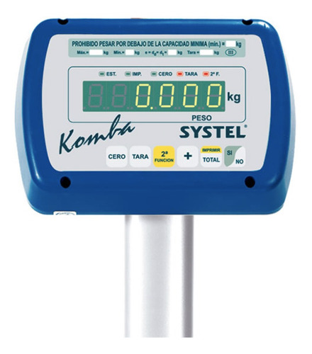 Balanza industrial digital Systel Komba 300kg con mástil 100V/240V 570 mm x 450 mm