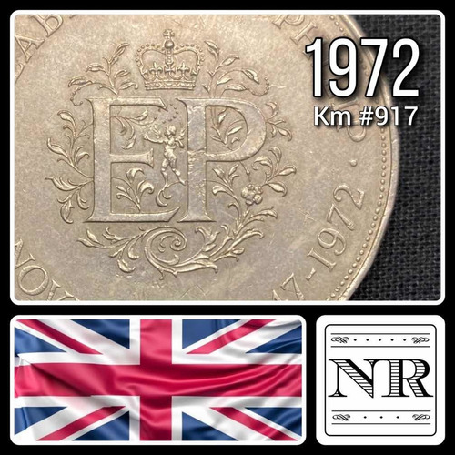 Inglaterra - 25 New Pence -  1972 - Km #917 - Monograma