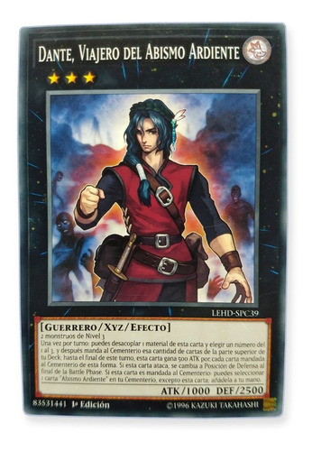 Yugi-oh! Dante Traveler Of Burning Abyss Lehd-enc39 Comun