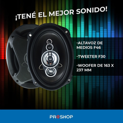 Parlantes Para Autos 6x9 800w Parlante Auto Ts-6972 16x24 !