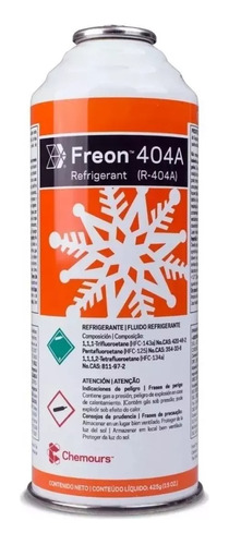 Fluido Gas R404a Hp62 Chemours Lata 425g