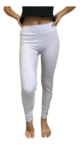 Calca Legging Em Algodao E Elastano