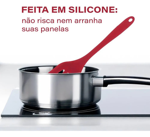 Espatula Silicone Vermelha Mimo Style Preto
