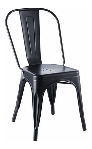 Imagen 2 de 8 de Silla de comedor Garden Life Tolix, estructura color negro, 4 unidades