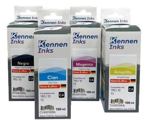 Tinta Alemana Kennen Inks Para Btd60k Bt5001 Set 4x300ml Box