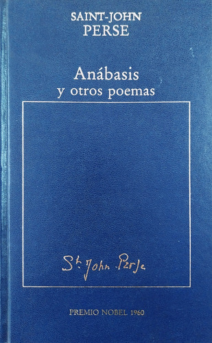 Anábasis Y Otros Poemas - Saint-john Perse (Usado)