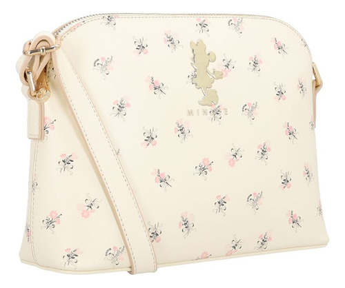 Bolsa Crossbody Mujer Mickey W Capsule Beige Hbsalmina10cw Acabado De Los Herrajes Níquel Diseño De La Tela Gráfico