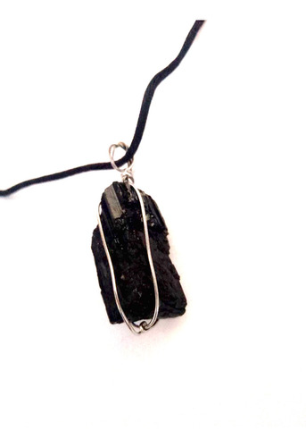 Collar Gema Obsidiana Negro Natural
