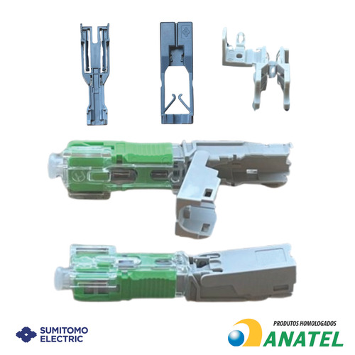 100 Conectores Gpon Sc-apc Fast Campo Flat (drop E Low Fit)