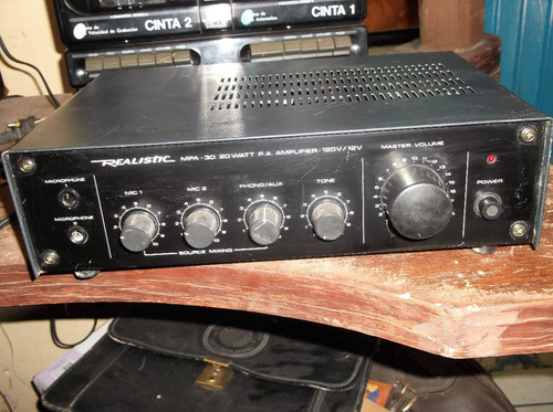 Amplificador Realistic Mpa-30 20 Watts 120 V/12 V Funciona