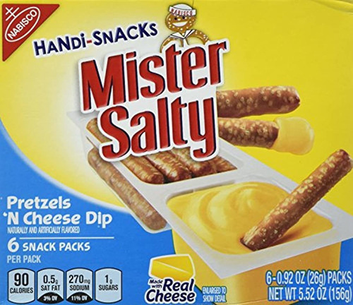 Kraft Handi-snacks Mister Salty Pretzels Y Queso