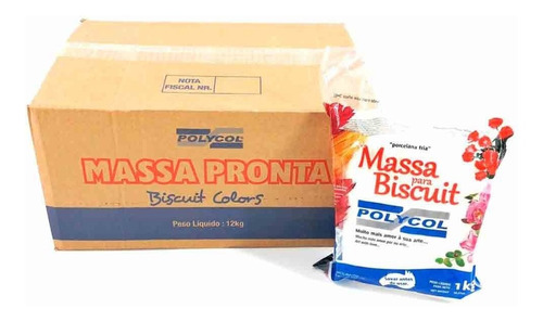 Caixa Massa Biscuit 12kg Polycol