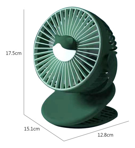 Mini Ventilador Con Clip De Escritorio Usb Con Luz