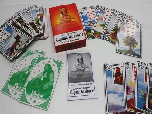 Baralho de Cigana da Sorte - Contém 36 Cartas + Livreto