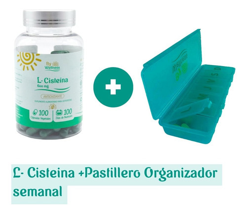 Cisteina 600 Mg 100 Caps -100 Serv. Bywellness + Sabor Ulavored