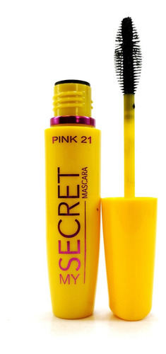 Mascara Rimel De Pestañas Negra 3 Cepillos My Secret Pink 21 Color Negro Recto