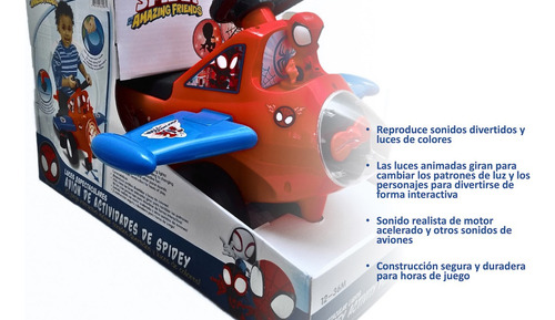 Avión Montable De Actividades Con Luces Y Sonidos Buzz Mimi Color Spider