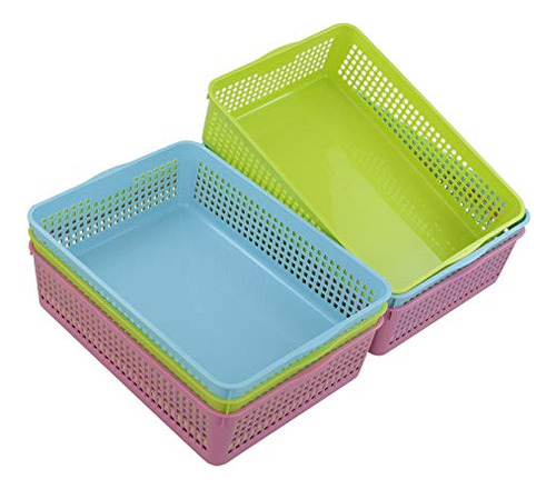 Bandeja De Plástico Colorida Easymanie, Cestas De Papel A4,