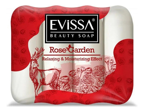 Jabon En Barra Premium Evissa 70gr Rosas Garden Pack X4