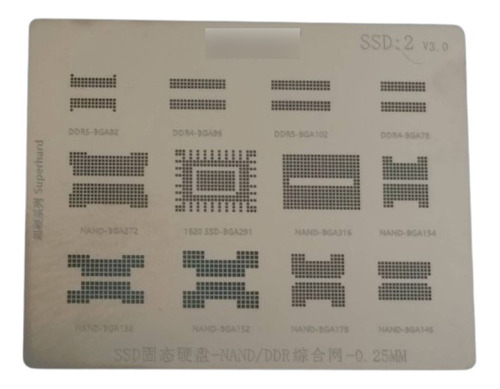 Stencil Ssd2 Bga78 82 96 102 272 316 132 152 178 154 Ddr4/5