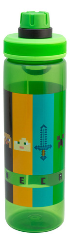 Botella De Plástico Para Agua Personajes 600 Ml Minecraft Minecraft