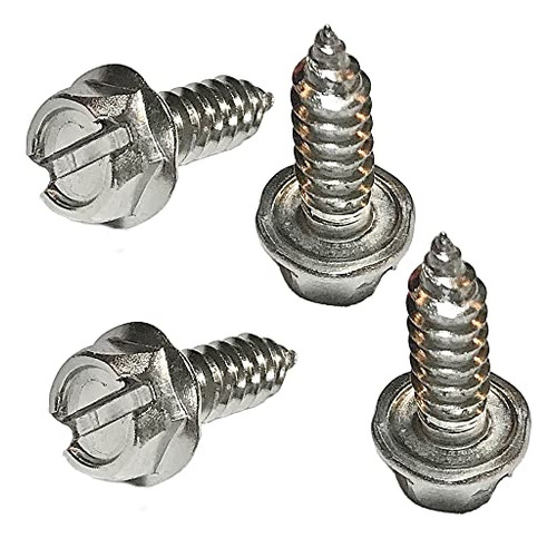 License Plate Screw Kit - Set Of 4 Stainless Steel Scre...