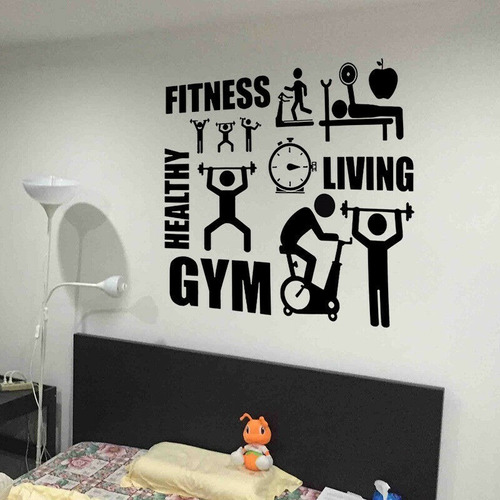 Vinilos Decorativo  Gym Fitness Deporte Gimnacios  Crossfit