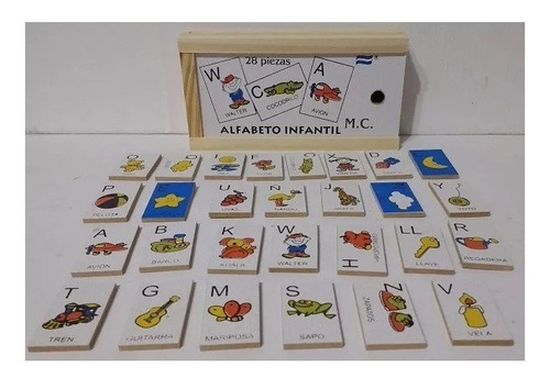 10 Alfabeto Infantil En Madera Abc Abecedario - Diverti Toys