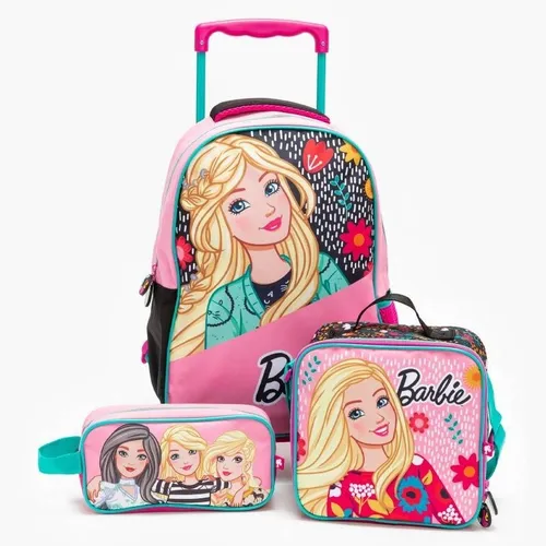 perdonar mirar televisión entrega a domicilio Pack Escolar Barbie Mochila Con Ruedas + Lonchera Y Estuche | CUCHITOSTORE