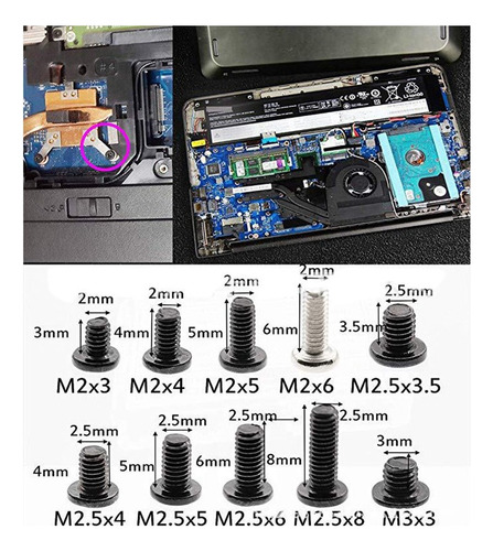 // Kit De Tornillos For Portátiles M2, M2.5, M3 For Lenovo
