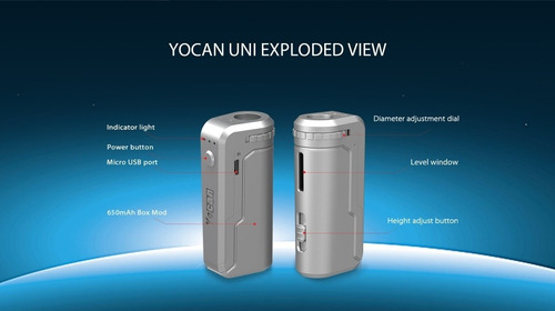 Imagen 3 de 6 de Yocan Uni Universal Mod Vape