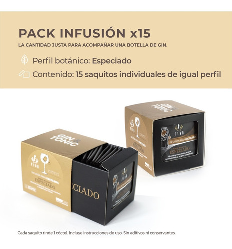 Imagen 3 de 10 de Kit Gin Tonic Aconcagua Gin Mixologia Botanica Infusiones